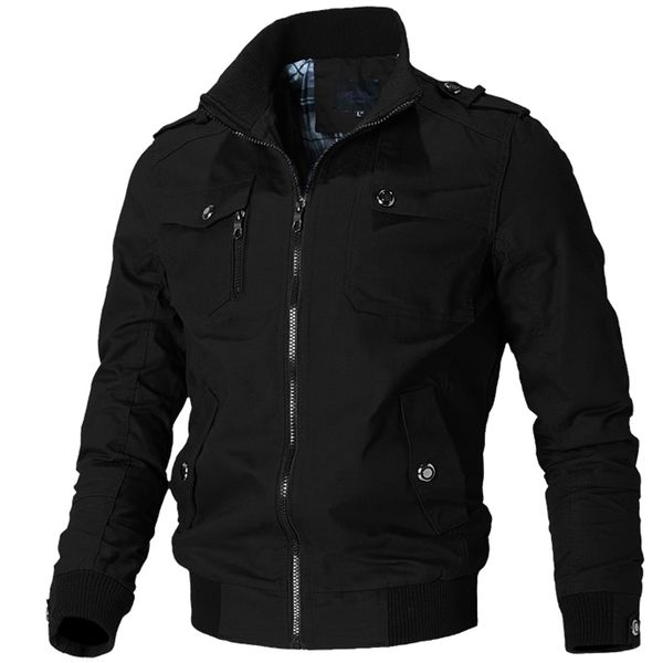 

male military cotton pilot coat army fashion casual loose bomber jacket mens jackets men coats 201123, Black;brown