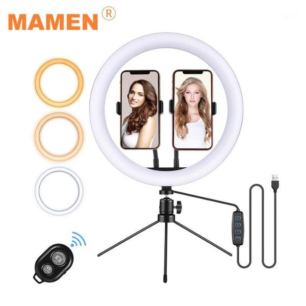 

flash heads mamen 10 inch 12 selfie ring light with tripod dual phone holders pography lighting for makeup youtube fill light1