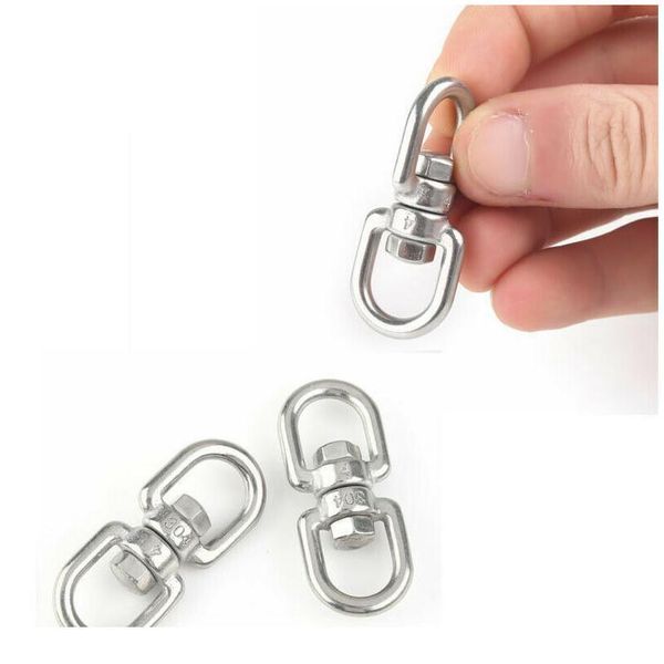 

10pcs stainless steel 8 shape buckle safety climbing swivel ring hook eye to eye connectors carabiner clasp hiking acc jllthr
