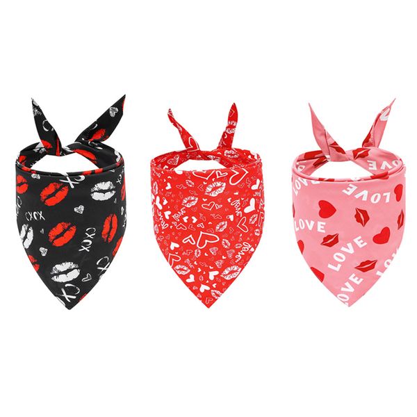 

valentine's day love dog bandana reversible triangle bibs cat scarf dog neckerchief accessories pet supplies jk2101xb