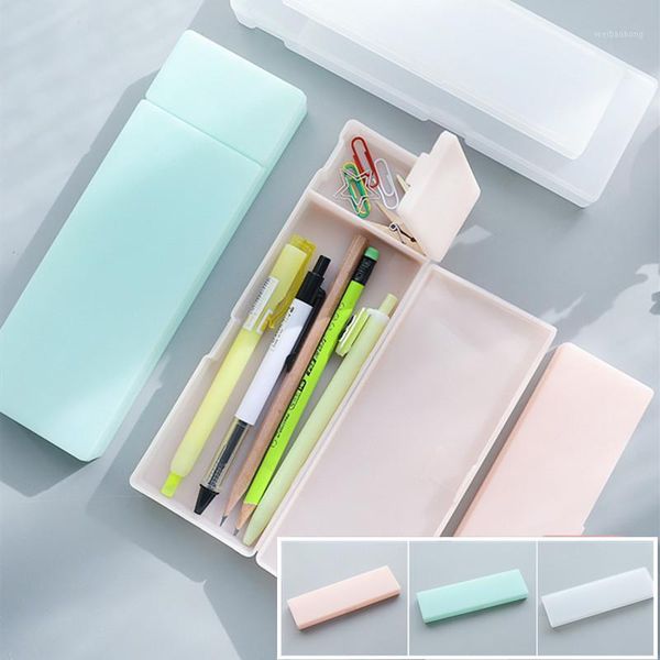 

pencil cases cute kawaii transparent pp plastic case lovely pen box for kids gift office school supplies materials students gifts1