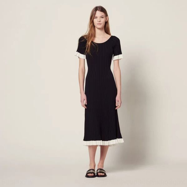 

zkwbw v home spring summer new deep dress back knit fadan slim slim women's dress r30201e aowvd, Black;gray