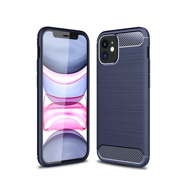 Casi in fibra di carbonio per iPhone 11 12 13 Pro Mini X XR XS Max 7 8 Plus Cover del telefono Samsung S21 S20 S10 S9 S8