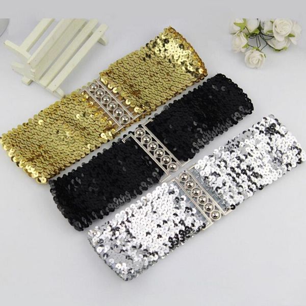 

suitable for women fashion waistband dress accessories vintage manual sequins belt straps #1122, Black;brown