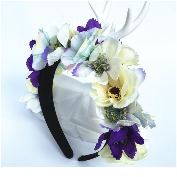 

kids flower crown florals headband garlands festival girls hair accessories bride wedding flower wreath women h qylzde