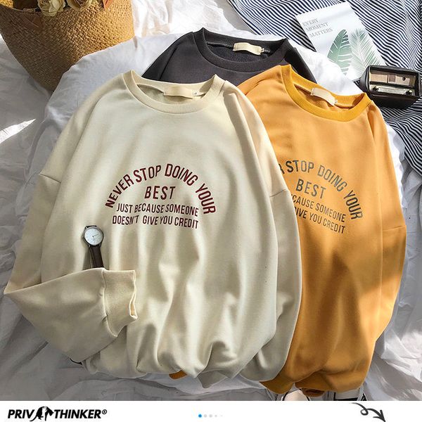 

privathinker man spring letter printed pullover hoodies mans graphic o-neck harajuku sweatshirts male woman fashion coupl c0127, Black