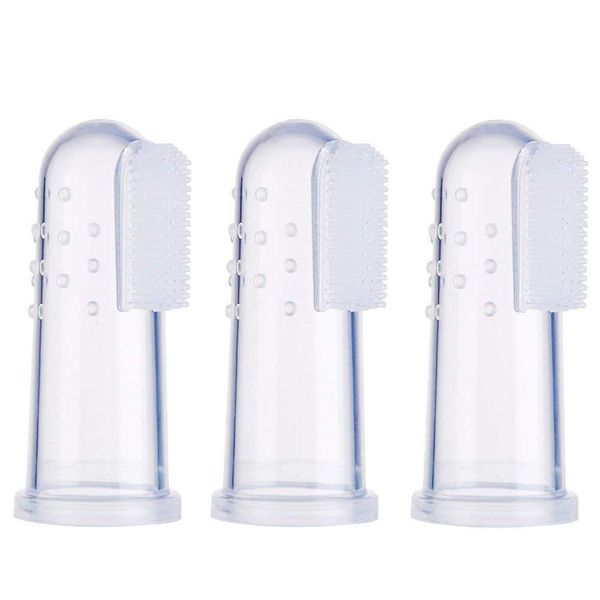 

new rubber pet finger toothbrush dog toys environmental protection silicone glove for dogs and cats clean teeth pet supplies jllxze