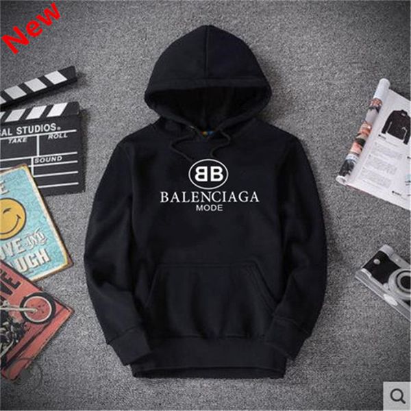 

mens off designer white hoodie sweatshirts men women sweater hoodie long sleeve pullover brand hoodies b̴alenciaga streetwear fashion, Black