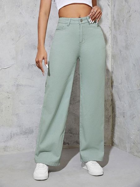 

high waist wide leg pants s9oo#, Black;white