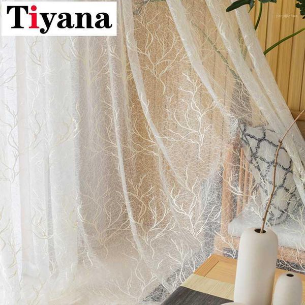 

tiyana quality sheer curtains embroidered tulle curtains for kitchen living room bedroom bird nest windows treatment panel m156y1