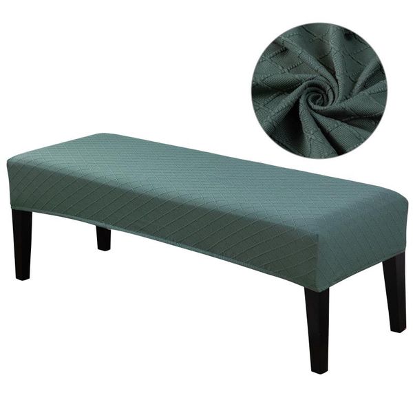 

stretch jacquard dining bench cover anti-dust removable bench slipcover washable seat protector cover for living room