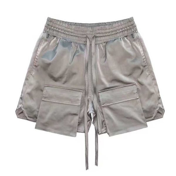 

2020 new cargo shorts mens summer jogger running shorts men's fashion silver multi-pocket cargo casual loose sports short, White;black
