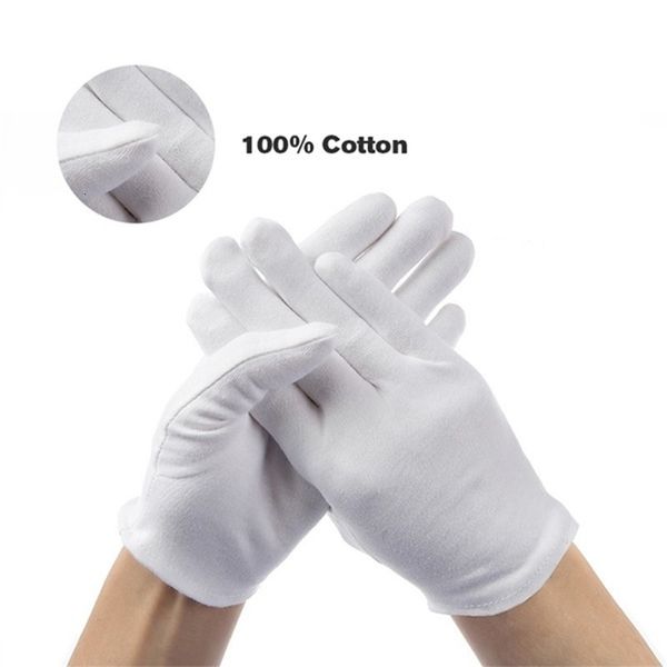 

soft white cotton garden housework protective glove inspection work wedding ceremony gloves anti-static reusable washable