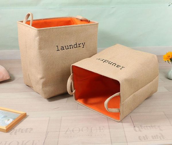 

laundry baskets,sort clothes by color,gunnysack thickening lining storage box,separate collapsible storage bag for sundries,toys