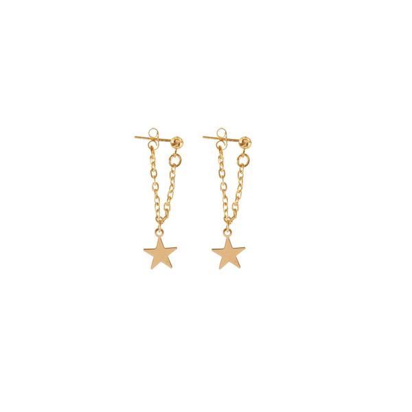 

europe and the united states wild fashion female earrings small stars earrings chain simple tassel earrings star sqcvnc homes2007, Silver