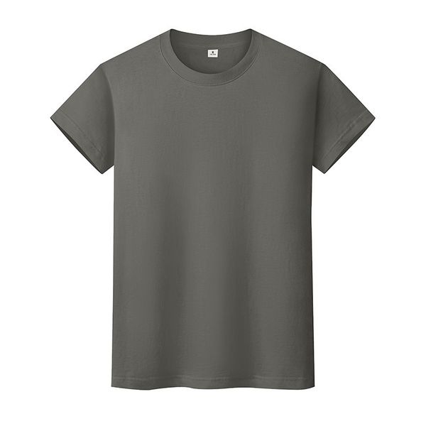 

new round neck solid color t-shirt summer cotton bottoming shirt short-sleeved mens and womens half-sleeved i67q