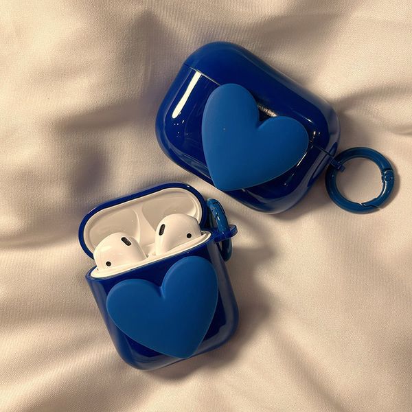 2021 Azul Love Headset Acessórios para Apple Airpods Pro Case Ultralight Airpod Protetor Capa Cabeçamentos Acessórios Earpod Anti-Drop