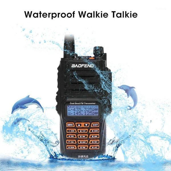 

baofeng uv-9r plus waterproof ip68 walkie talkie high power way cb hunting long two range uv9r 20 km radio 50 ham portable c3q91