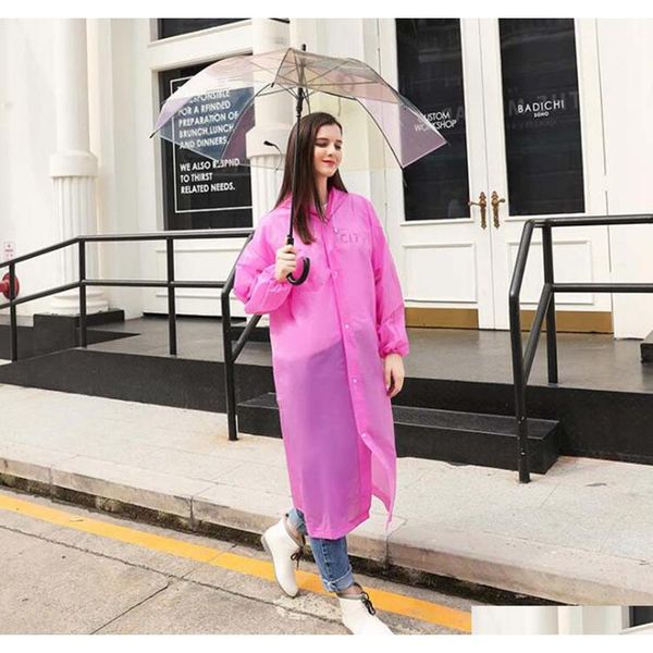 

peva raincoat 5 colors reusable transparent rain coat women outdoor hiking waterproof gear rain qylvay bdetoys