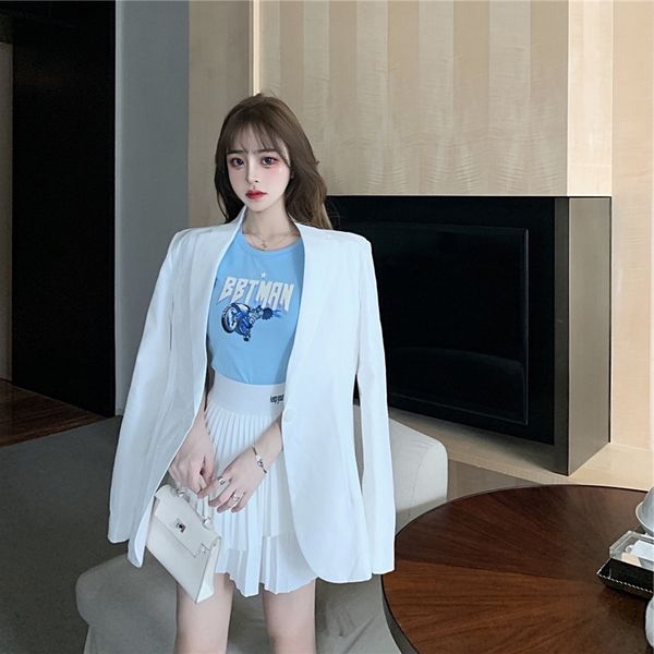 

shiyu dark knight white korean loose casual suit women's coat suit coat new spring and summer 2020 cvxwo, Gray