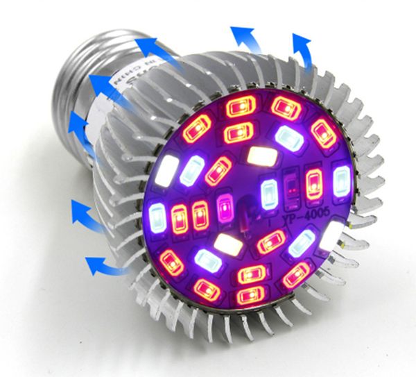 

28w e27 gu10 e14 led grow bulb light 28 leds smd 5730 led grow light hydroponic plant full spectrum lamp ac 85-265v
