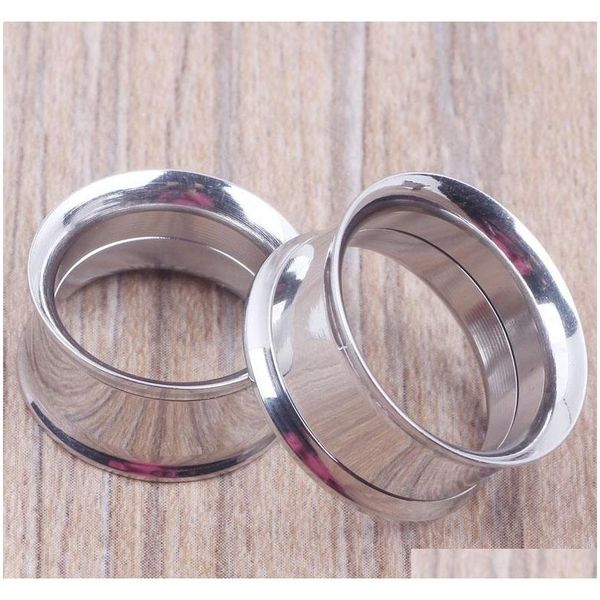 

mix 5-20mm 36pcs stainless steel body jewelry double flare internally thread flesh tun jllmij carshop2006, Silver