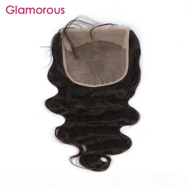 

glamorous human hair closure 6x6 lace closure 1 piece natural color body wave straight deep wave curly, Black