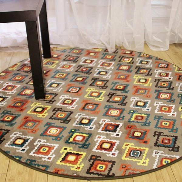 

european round carpet living room coffee table carpet nordic home bedroom bedside mat children's basket swivel chair cushion1