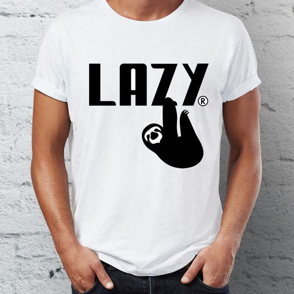 

men's t shirt lazy sloth procrastinator funny black and white tee sport hooded sweatshirt hoodie