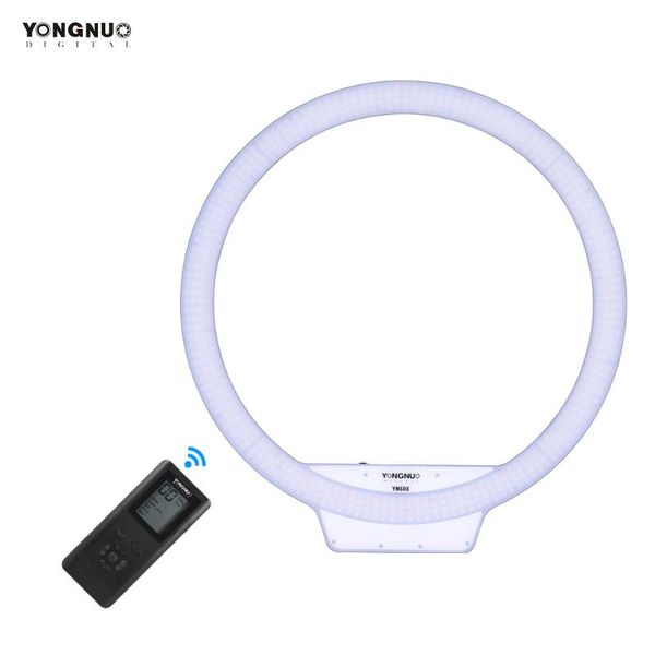 

flash heads yongnuo yn608 led video light 3200k~5500k bi-color wireless remote ring for portrait live selfie