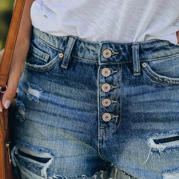 

high waist jean button zipper womens shorts denim scratched pocket shorts femme short mujer pantalones cortos mujer, White;black