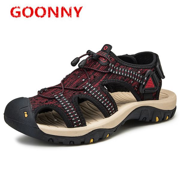 

men sandals new summer fashion sandals slippers breathable male shoes beach sandals man fashion outdoor casual shoes big size t200420, Black