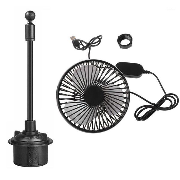 

5v car cup holder fan universal adjustable gooseneck cup 3 speed control usb fan1