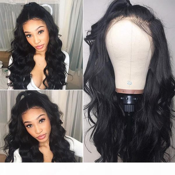 

long body wave brazilian human hair wigs loose deep wave lace front and full lace wig with baby hair for black women, Black;brown