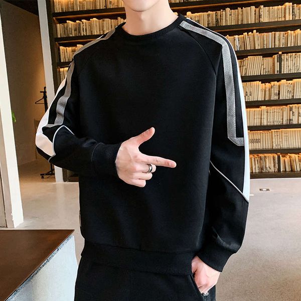 

sweater men's autumn 2020 new korean style bottom coat, Black