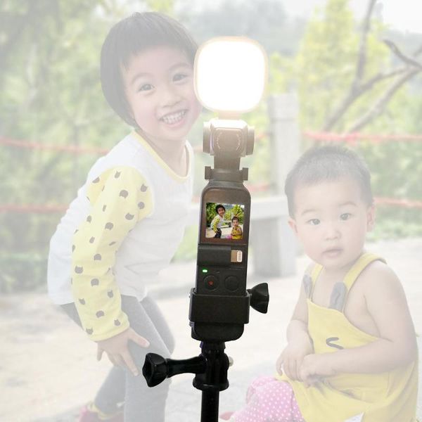 

live double color dimmable led handheld studio fill light shoot video p selfie stick kit for dji osmo pocket accessories