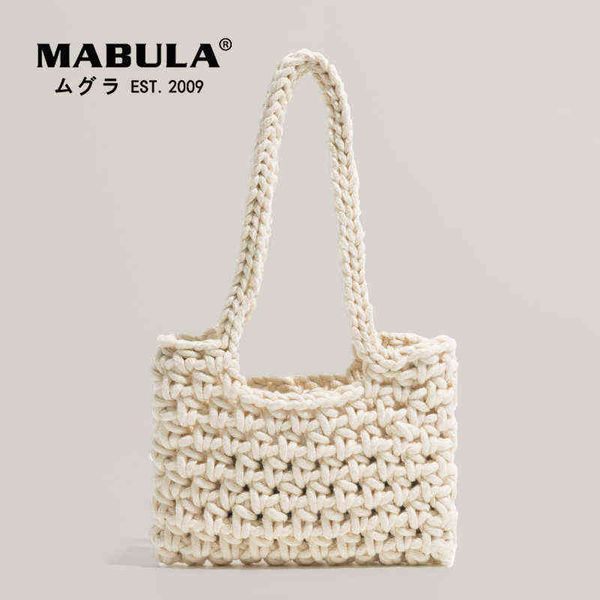 

shopping bags mabula casual vacation crochet shoulder for women eco friendly handwoven summer female simple stylish beach handbags 220303