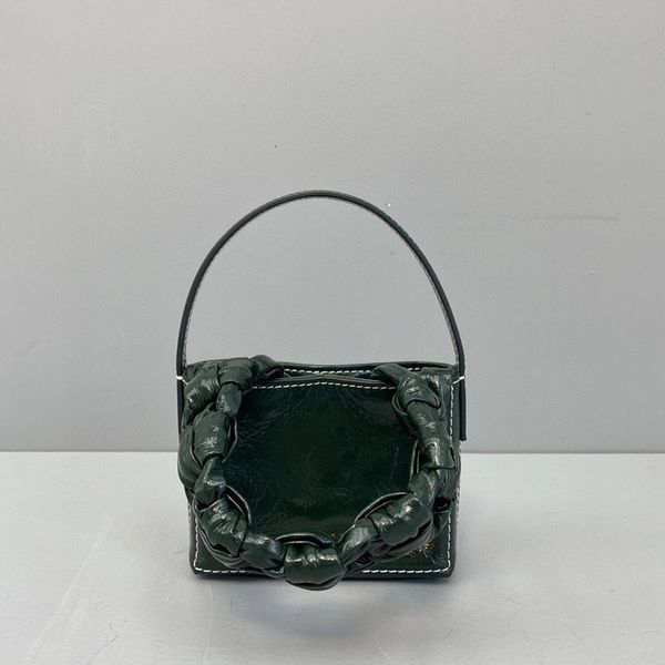 

new jacquemus oil wax woven bucket handbag women's single shoulder underarm mini bag