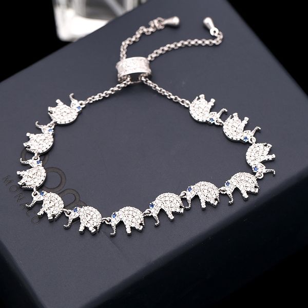 

new small elephant for women's personality fashion trend first jewelry adjustable mesh red bracelet bracelet jewelry yrcnj, Golden;silver