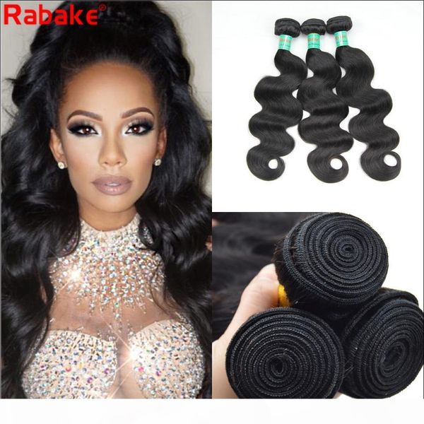 

8a brazilian virgin hair bundles 8-28 double weft human hair extensions rabake natural black dyeable hair weaves body wave bundles dropship