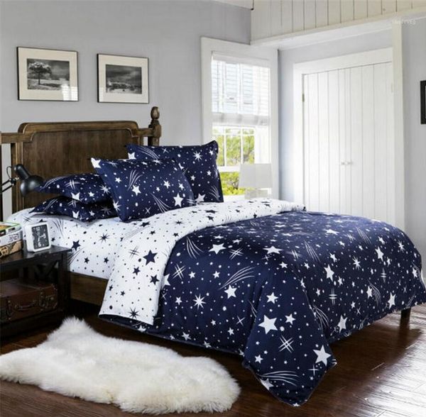 

bbset 2020 meteor shower pattern quilt cover full size science fiction style microfiber duvet cover no sheets 3pcs bedding set1