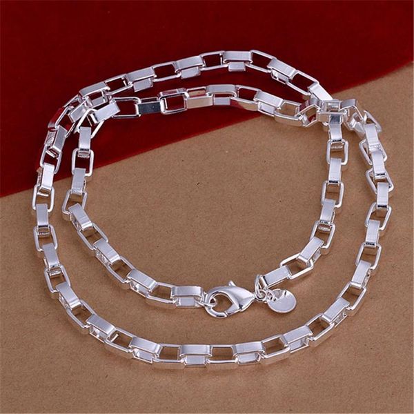 

new listing selling silver color 5mm checkered long necklace fashion trends jewelry gifts h sqcddf
