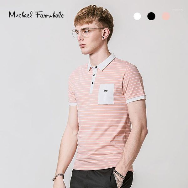 

striped t-shirt men 2018 new spring summer pure cotton turn-down collar t shirt men casual striped long sleeve tshirt 1, White;black