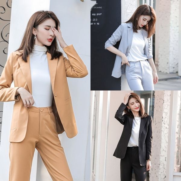 

2020 autumn new korean fashion western style coat coat coatcapris small suit casual temperament suit women fashion 1vhbc, Gray