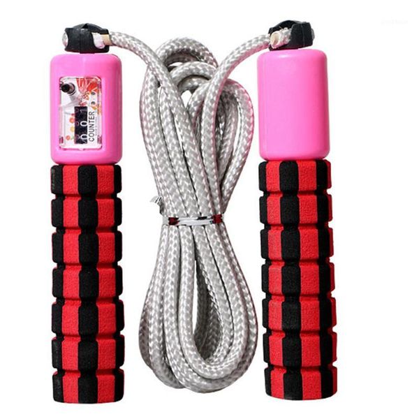 

kids adults sports fitness sponge handle counting skip rope lose weight jump wire fast speed adjustable home gym electronic1