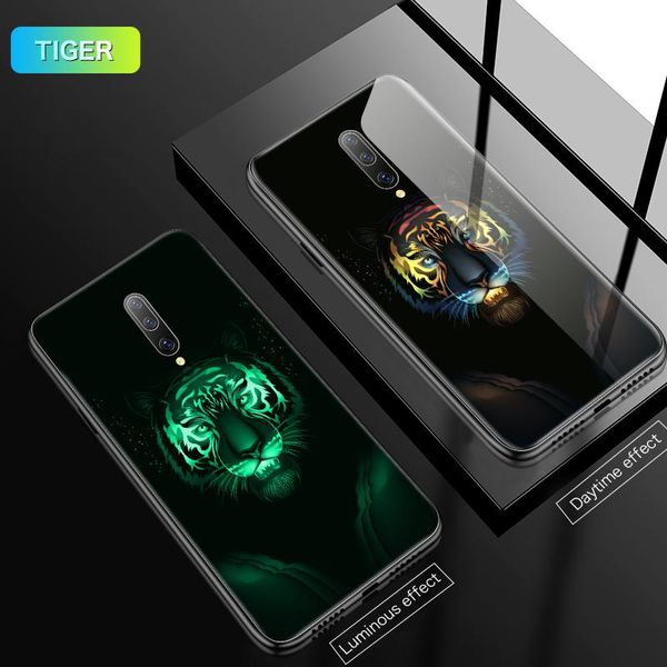 

lion phoenix wolf tiger светящийся витринный для oneplus ет 7tpro 7 7pro 6 ют 5 ет роскошный телефон обложка funda jllnjv outer007