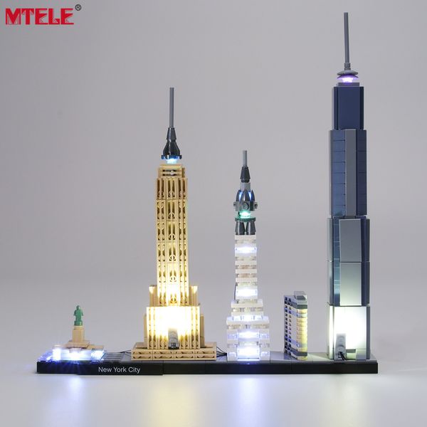 

mtele brand led light up kit toy for architecture new york city lighting set compatile with 21028 1008