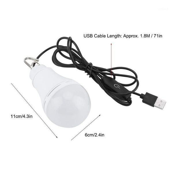 

portable lanterns usb 5v 5w led ball bulb with touch dimming function for outdoor camping tent lighting bulb1