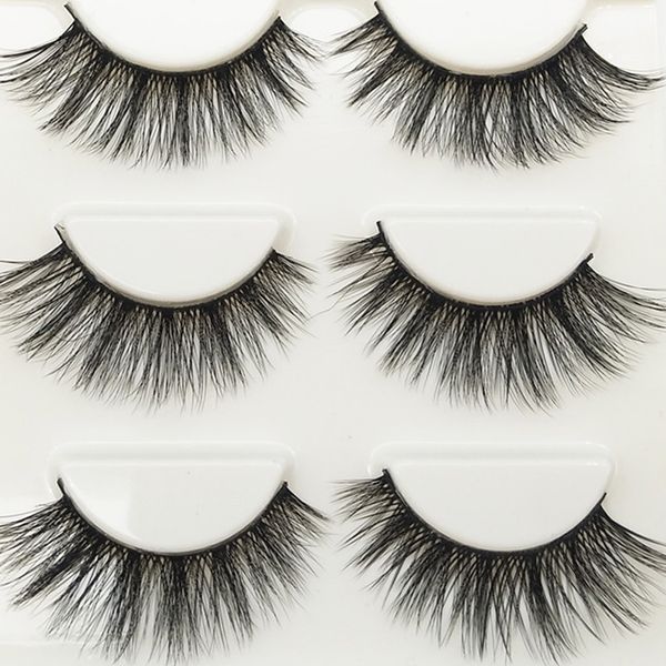 

false eyelashes yokpn tapered style 3d soft black cotton thread eyelash handmade thick fake eye lashes beauty makeup