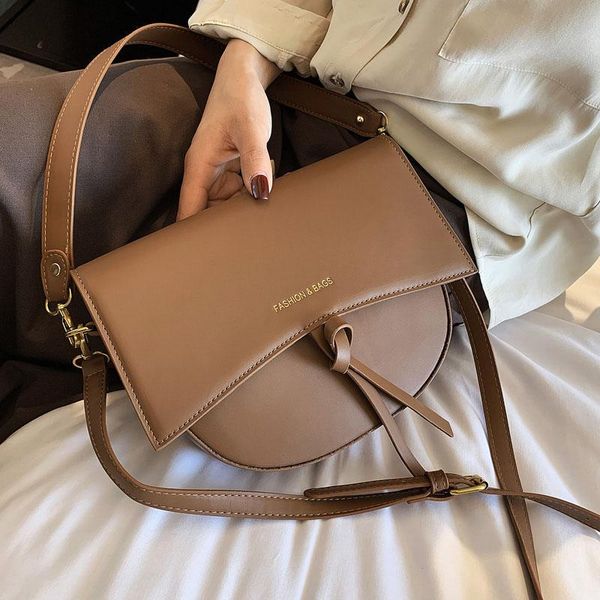 

shoulder bags elegant female 2021 vintage trend crossbody pu leather women's handbag ladies luxury bag messenger